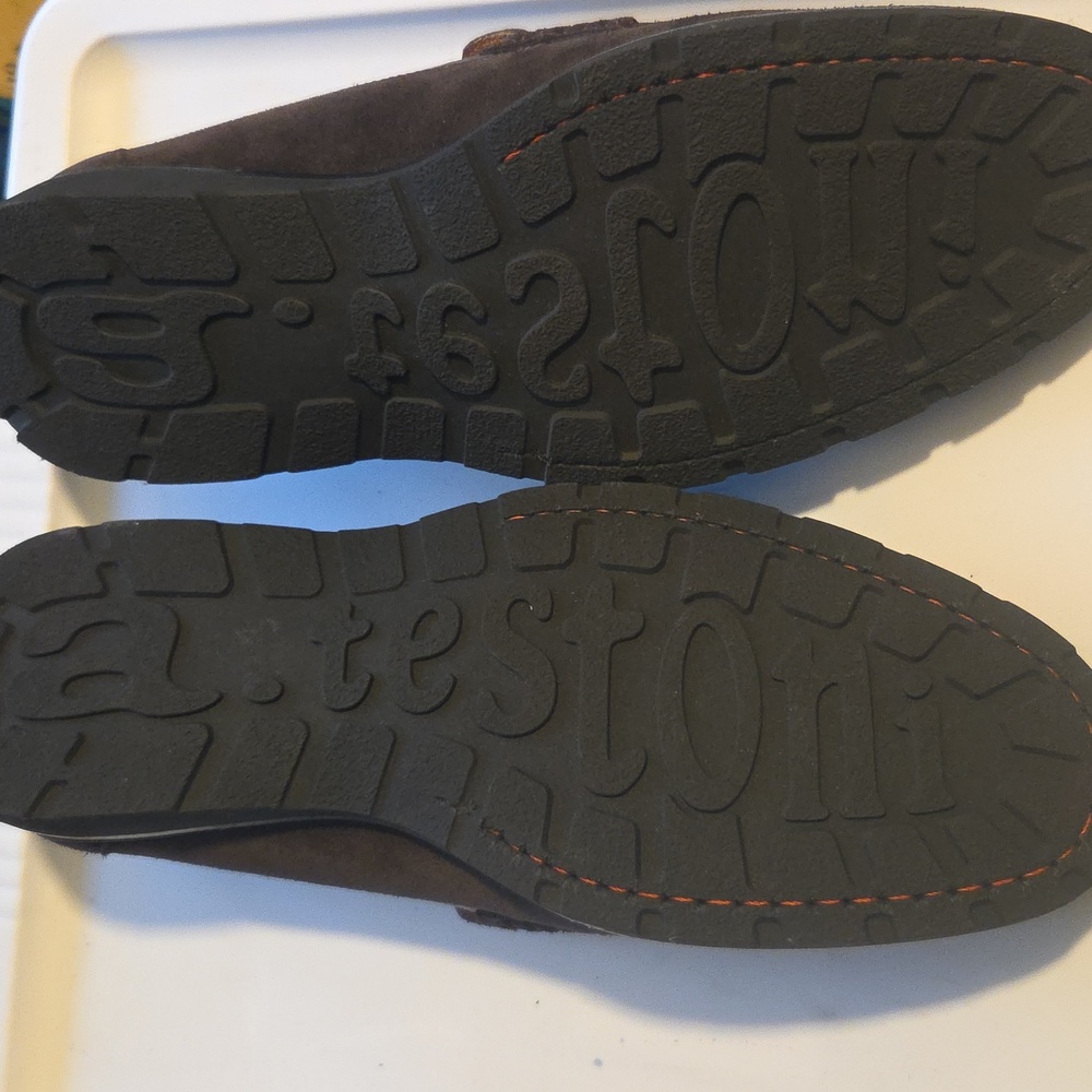 A TESTONI  Dark Brown Suede italian Loafers for Men - Picture 5 of 11